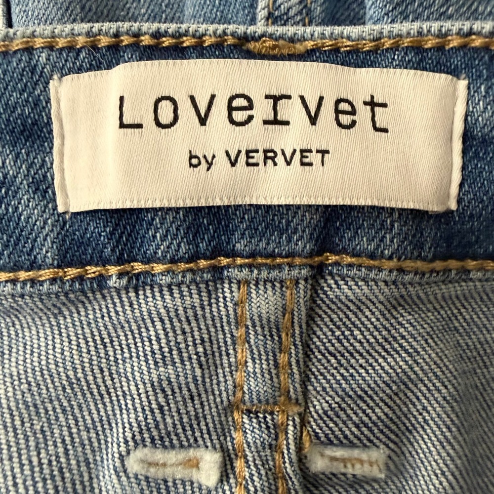 Lovervet by Vervet Super High Rise Extreme Wide Leg Jeans Indigo Blue Size 32/15 - Picture 5 of 8